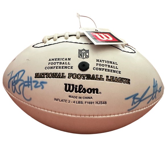 Brandon Marshall Autographed Signed Football WILSON AUTO Denver Broncos Bears - Picture 1 of 6